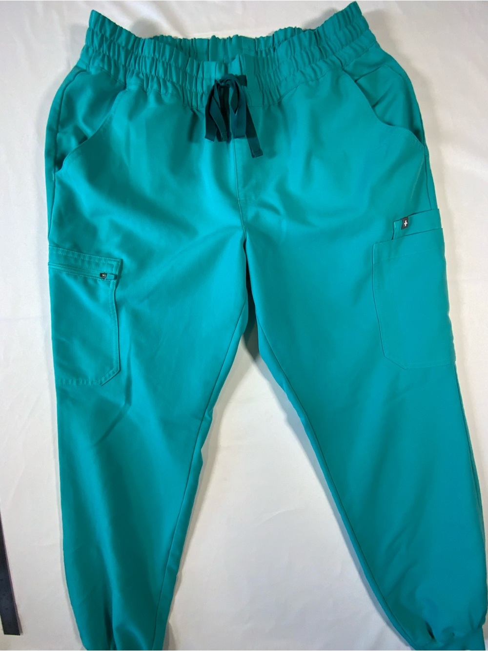 Figs Uman Teal Cargo Jogger Pants for Women